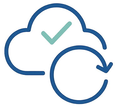 Secure cloud sync icon